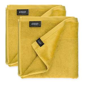 Serviette de toilette Sense Coton - Jaune - Lot de 2