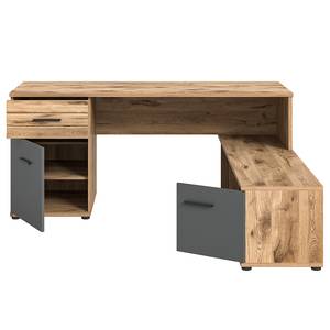 Bureau de maçon Gris - En partie en bois massif - 170 x 76 x 151 cm