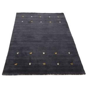 Wollteppich Gabbeh Uni Wolle - Schwarz - 160 x 230 cm