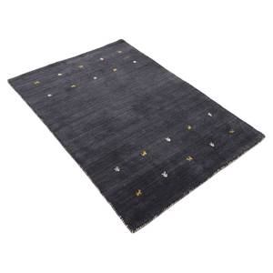 Wollteppich Gabbeh Uni Wolle - Schwarz - 160 x 230 cm