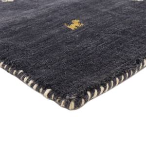 Wollteppich Gabbeh Uni Wolle - Schwarz - 160 x 230 cm