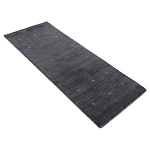 Loper Gabbeh Uni wol - Zwart - 75 x 200 cm