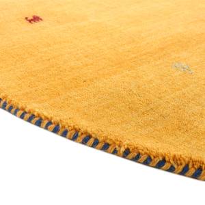 Tapis en laine Gabbeh Uni rond Jaune - 200 x 200 cm