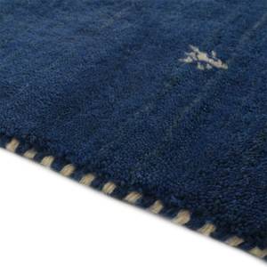 Loper Gabbeh Uni wol - Blauw - 80 x 300 cm