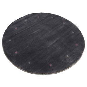 Tapis en laine Gabbeh Uni rond Gris - 200 x 200 cm