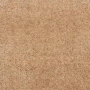 Wollteppich Gabbeh Uni Rund Wolle - Beige - 150 x 150 cm