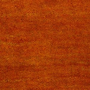 Wollteppich Gabbeh Uni Rund Wolle - Orange - 150 x 150 cm
