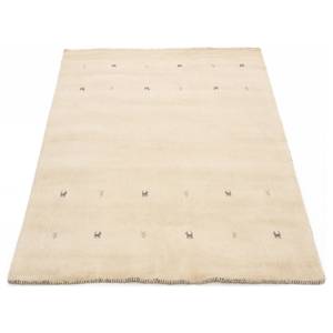 Tapis en laine Gabbeh Uni Blanc - 120 x 170 cm