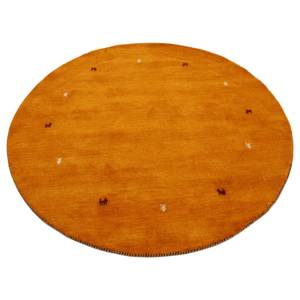 Tapis en laine Gabbeh Uni rond Orange - 80 x 80 cm