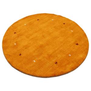 Wollen vloerkleed Gabbeh Uni rond wol - Oranje - 80 x 80 cm