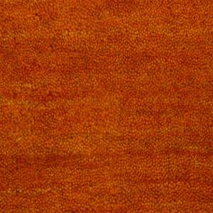 Tapis en laine Gabbeh Uni rond Orange - 80 x 80 cm