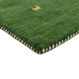 Tapis en laine Gabbeh Uni carré Vert - 150 x 150 cm