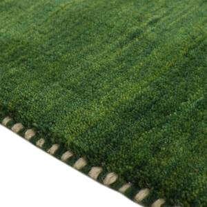 Tapis en laine Gabbeh Uni carré Vert - 150 x 150 cm