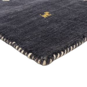 Tapis en laine Gabbeh Uni carré Noir - 200 x 200 cm