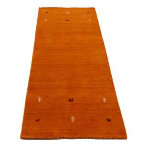 Loper Gabbeh Uni wol - Oranje - 80 x 400 cm