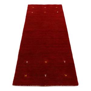 Loper Gabbeh Uni wol - Rood - 80 x 400 cm