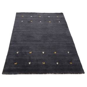 Tapis en laine Gabbeh Uni Noir - 60 x 90 cm
