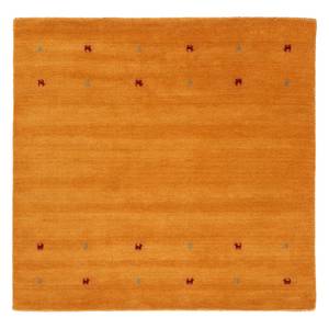 Tapis en laine Gabbeh Uni carré Jaune - 60 x 60 cm