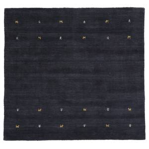 Wollteppich Gabbeh Uni Quardratisch Wolle - Schwarz - 60 x 60 cm