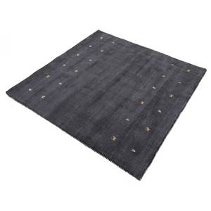 Wollteppich Gabbeh Uni Quardratisch Wolle - Schwarz - 60 x 60 cm