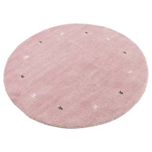 Tapis en laine Gabbeh Uni rond Rose foncé - 150 x 150 cm