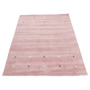 Tapis en laine Gabbeh Uni Rose foncé - 60 x 90 cm