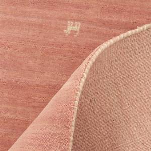 Wollen vloerkleed Gabbeh Uni rond wol - Roze - 200 x 200 cm