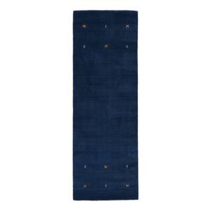 Loper Gabbeh Uni wol - Blauw - 80 x 600 cm