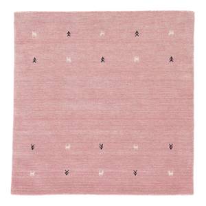 Wollteppich Gabbeh Uni Quardratisch Wolle - Pink - 150 x 150 cm