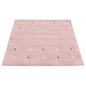 Wollteppich Gabbeh Uni Quardratisch Wolle - Pink - 150 x 150 cm