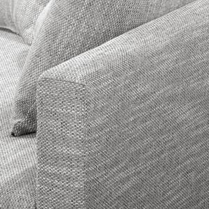 Canapé d'angle Arimo Gris lumineux - Méridienne longue à droite (vue de face) - Sans repose-pieds