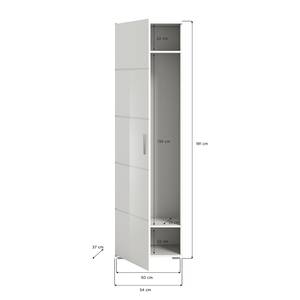 Kompaktgarderobe Bhanduri - 165 cm Hochglanz Weiß / Matt Weiß