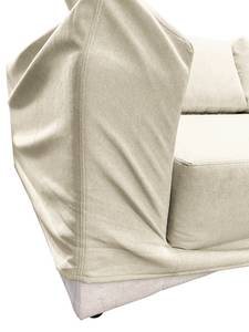 XXL-fauteuil Grety met extra hoes Geweven stof Stormy: Crèmekleurig