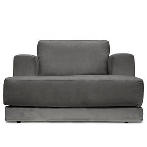 Fauteuil XXL Grety avec housse amovible Tissu Stormy: Gris foncé