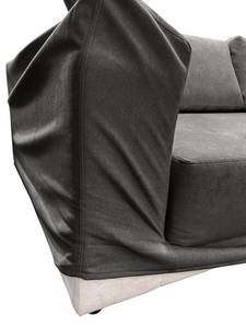 Fauteuil XXL Grety avec housse amovible Tissu Stormy: Gris foncé