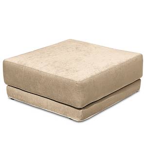 Meubelhoes Grety gestoffeerde hocker Geweven stof Stormy: Beige