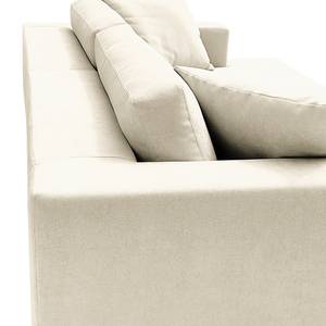 Ecksofa Grety mit Wechselbezug Webstoff Stormy: Creme - Longchair davorstehend rechts