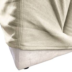 Divano angolare Grety Tessuto Stormy: color crema - Longchair preimpostata a destra