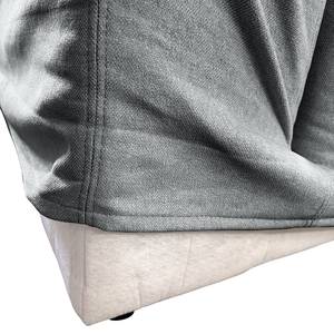 Divano angolare Grety Tessuto Stormy: grigio chiaro - Longchair preimpostata a destra