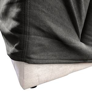 Divano angolare Grety Tessuto Stormy: grigio scuro - Longchair preimpostata a sinistra