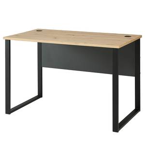 Bureau Moosic Artisan eikenhouten look/grafietkleurig - Breedte: 120 cm