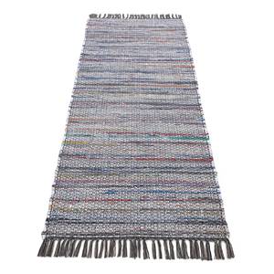 Loper Kelim Chindi katoen/polyester - Grijs - 75 x 200 cm