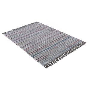 Katoenen vloerkleed Kelim Chindi katoen/polyester - Grijs - 200 x 290 cm