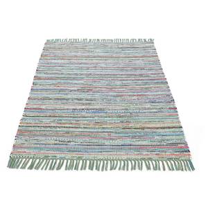 Baumwollteppich Kelim Chindi Baumwolle / Polyester - Grün - 200 x 250 cm
