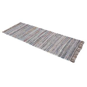 Tapis de couloir Kelim Chindi Marron - 80 x 350 cm