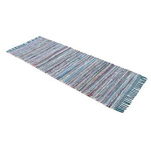 Loper Kelim Chindi katoen/polyester - Blauw - 75 x 200 cm