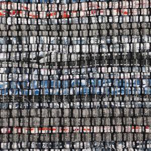 Katoenen vloerkleed Kelim Chindi katoen/polyester - Zwart - 80 x 150 cm