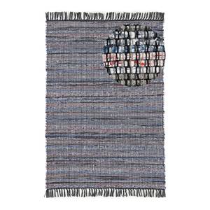 Tapis en coton Kelim Chindi Noir - 120 x 170 cm