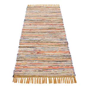 Loper Kelim Chindi katoen/polyester - Geel - 75 x 200 cm