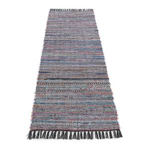 Loper Kelim Chindi katoen/polyester - Zwart - 80 x 300 cm